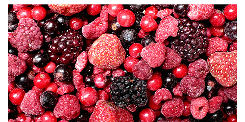 Fruit mix with forest fruits
