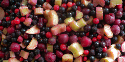 Fruit mix with rhubarb